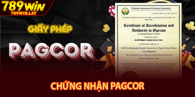 Giấy Phép Hoạt Động 789win – Cơ Sở Pháp Lý Rõ Ràng 2 Chứng nhận PAGCOR