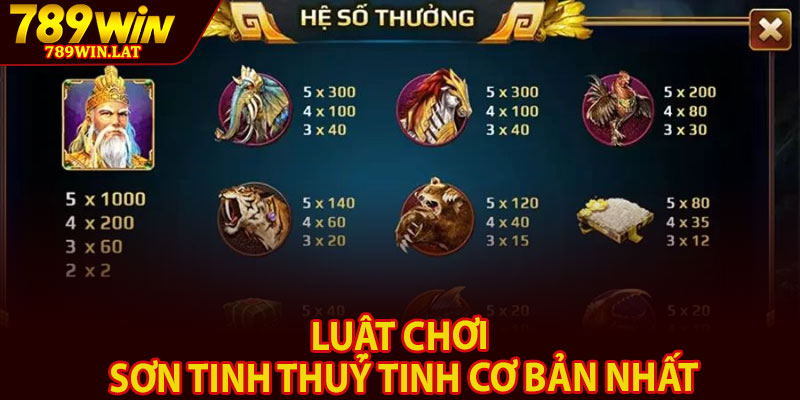 Sơn Tinh Thuỷ Tinh – Nổ Hũ Huyền Thoại Cực Hấp Dẫn 3 Luật chơi sơn tinh thuỷ tinh cơ bản nhất